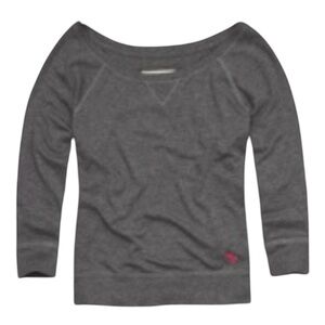 ❤️EUC VINTAGE 2000's Abercrombie & fitch gray pullover sweatshirt w/  logo